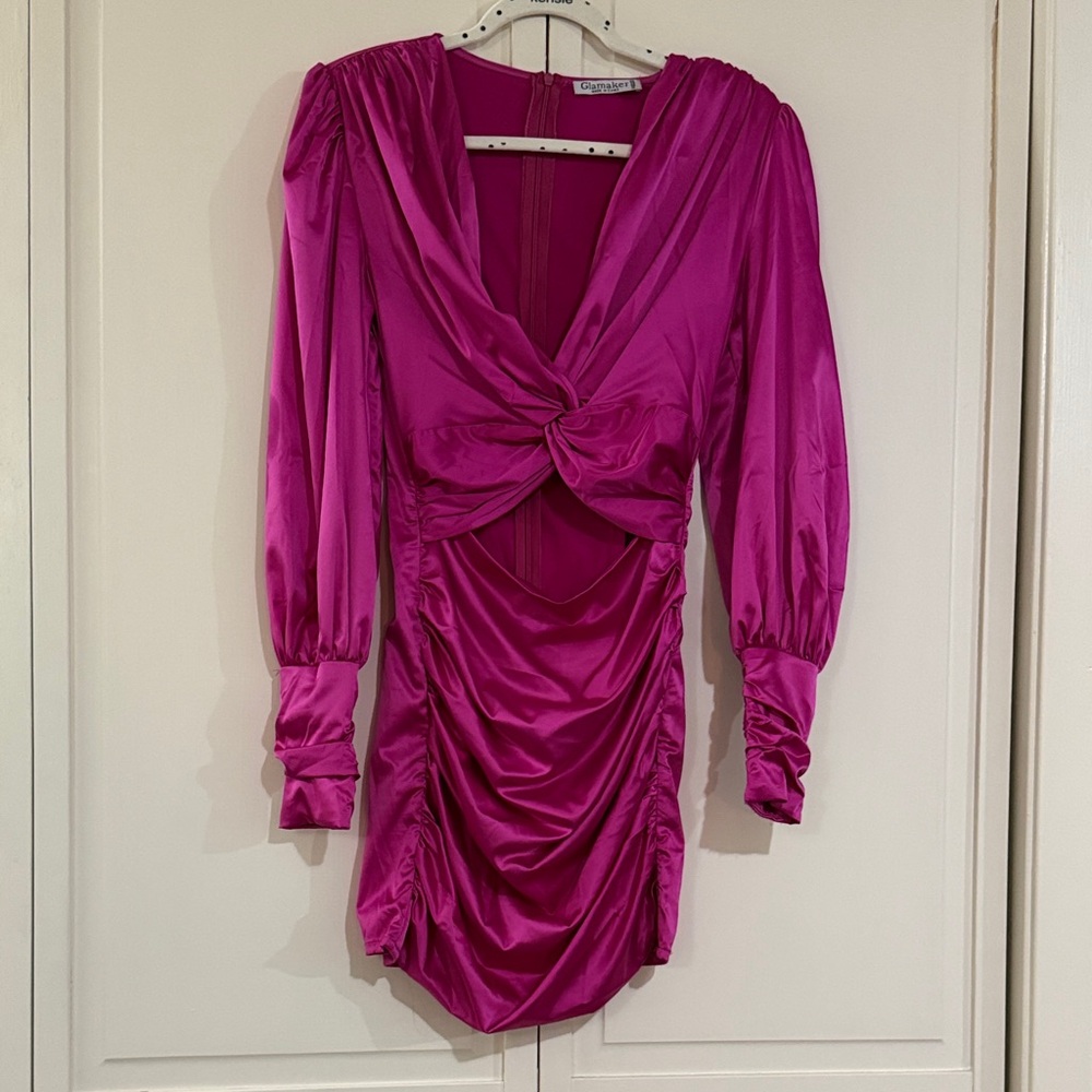 Pink Ruched Dress - Picture 2 of 6